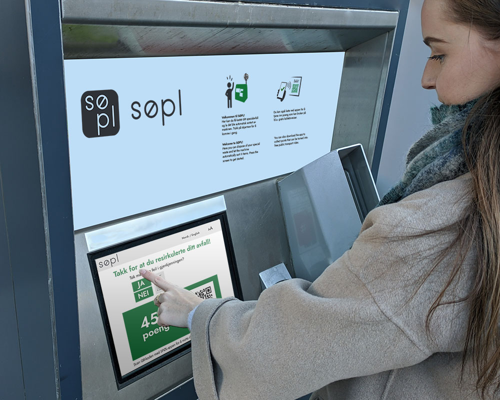 SØPL screen interaction